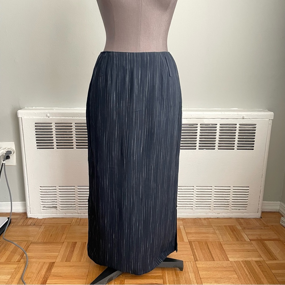 Anne Klein petite striped midi pencil skirt